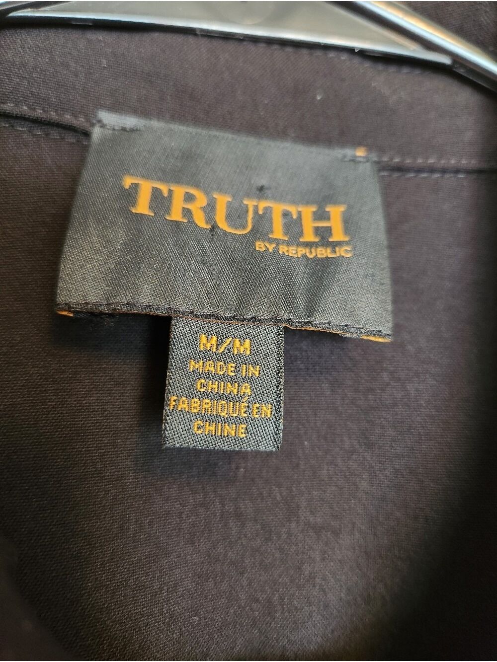 TRUTH BY REPUBLIC CROPPED CONTRAST STITCH BLACK WHITE JACKET BLAZER MEDIUM - Picture 5 of 6